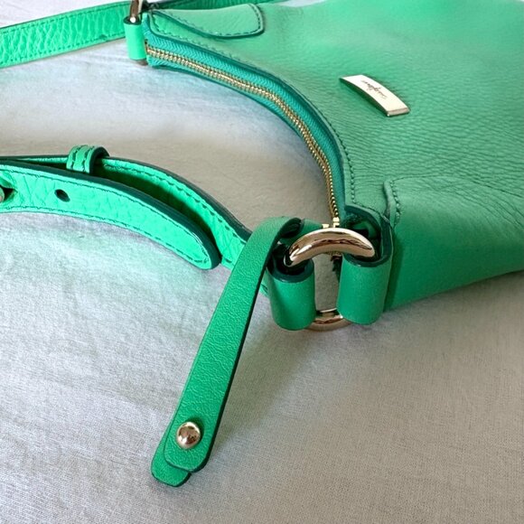 NWOT Cole Haan Green Leathe Shoulder Bag | Cross Body Handbag - Picture 5 of 14